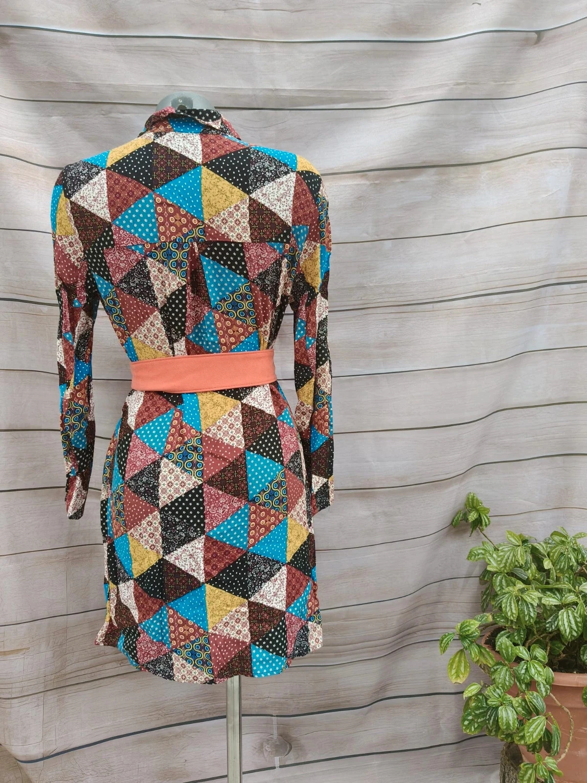 Vintage jurk met opgedrukte patches 💜 – photo 6